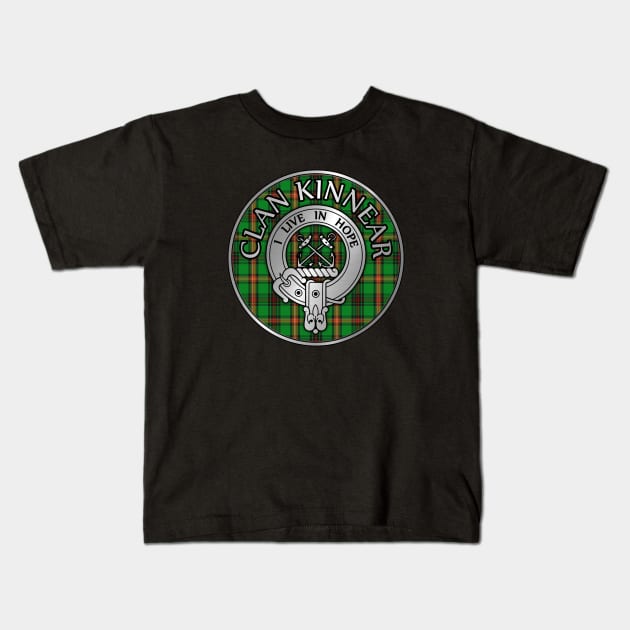 Clan Kinnear Crest & Tartan Kids T-Shirt by Taylor'd Designs